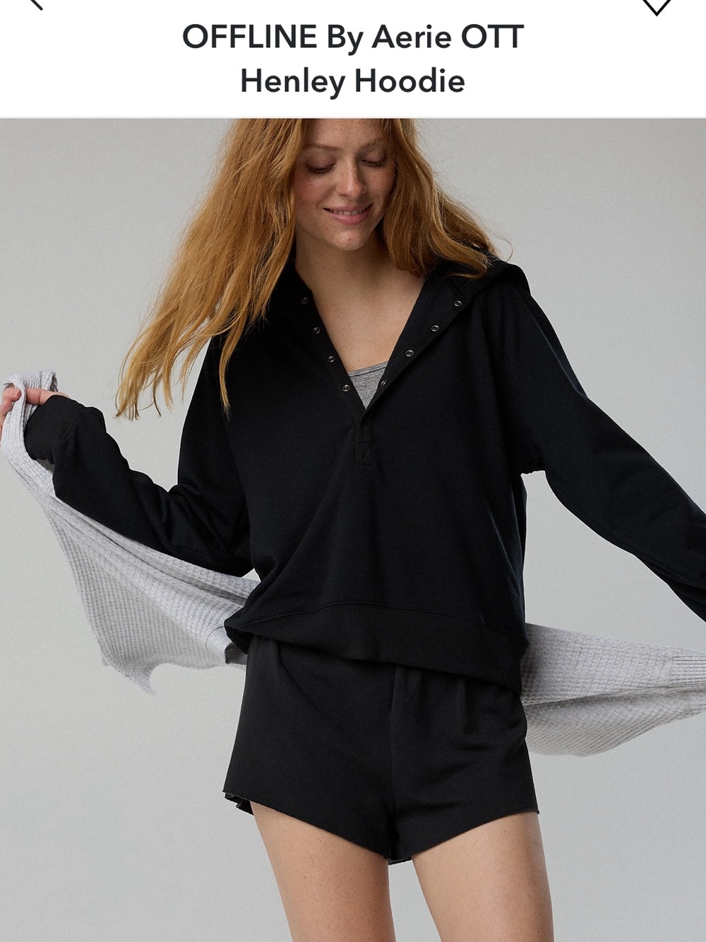 Offline by Aerie OTT Henley Hoodie